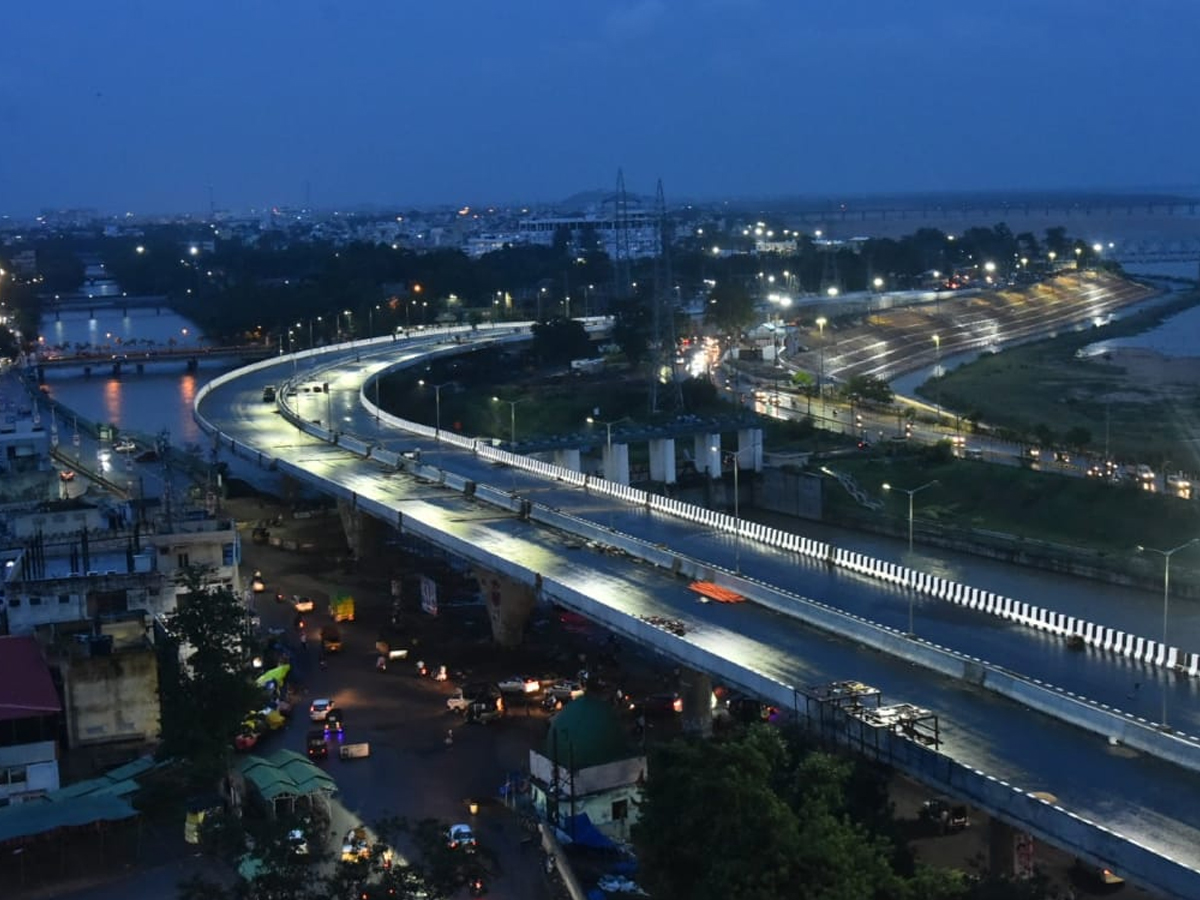 kanaka durga temple Fly over Light photos Photo Gallery - Sakshi3