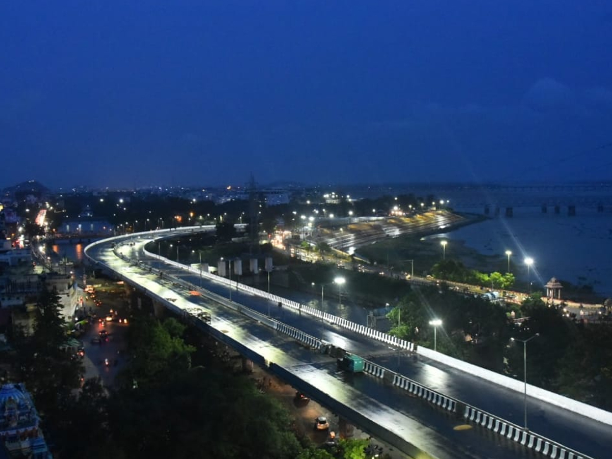 kanaka durga temple Fly over Light photos Photo Gallery - Sakshi5