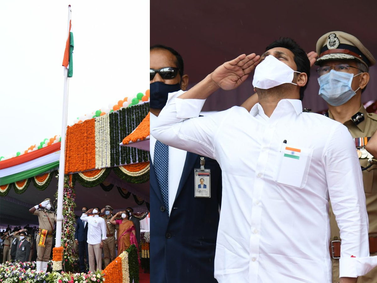 ap cm ys jagan mohan reddy flag hoisting vijayawada Photo Gallery - Sakshi1