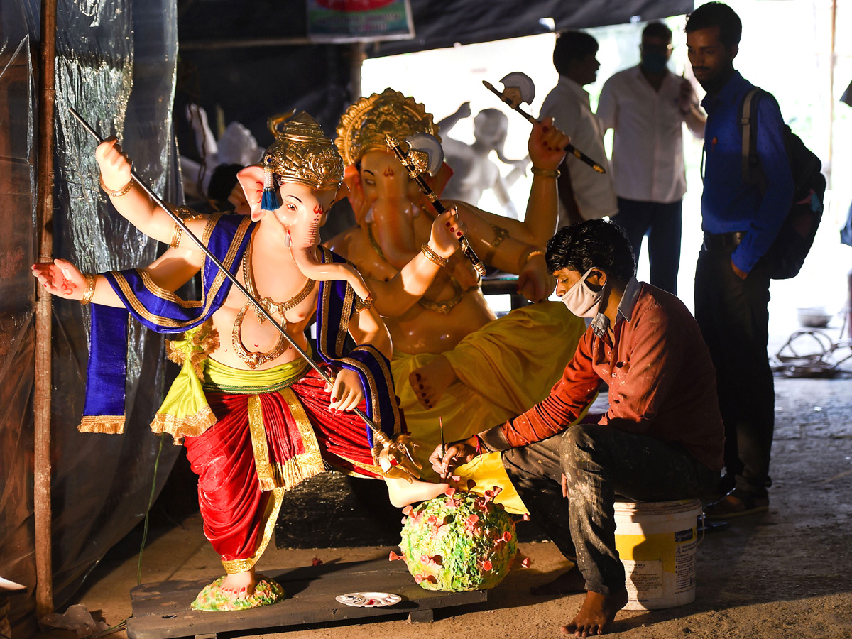 Corona Effect In Ganesh Chaturthi Festival 2020 Photo Gallery - Sakshi1