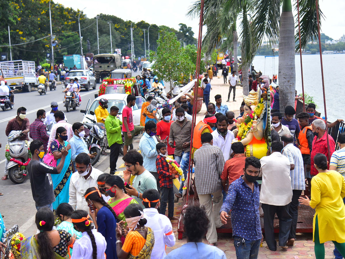 Ganesh Immersion 2020 Hyderabad TankBund Photo Gallery - Sakshi13