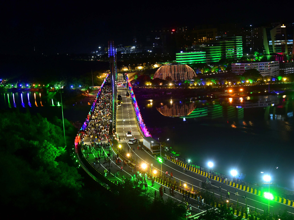 Durgam Cheruvu Bridge Night View Photos - Sakshi30