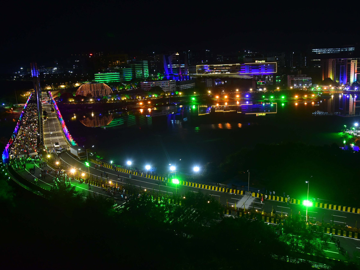 Durgam Cheruvu Bridge Night View Photos - Sakshi31