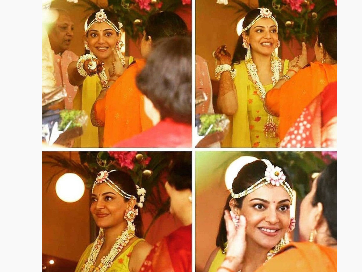 Kajal Aggarwal shares images of Haldi ceremony Photo Gallery - Sakshi4