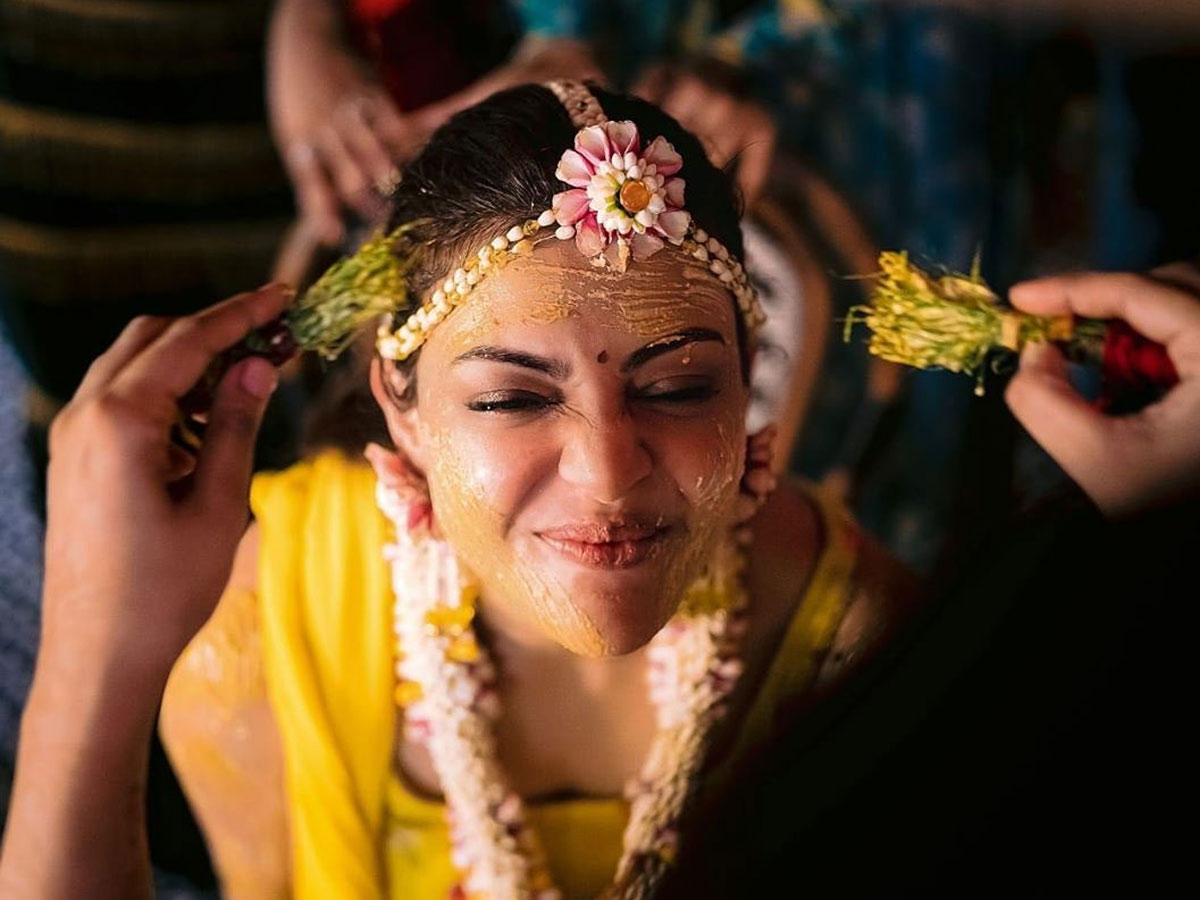 Kajal Aggarwal shares images of Haldi ceremony Photo Gallery - Sakshi1