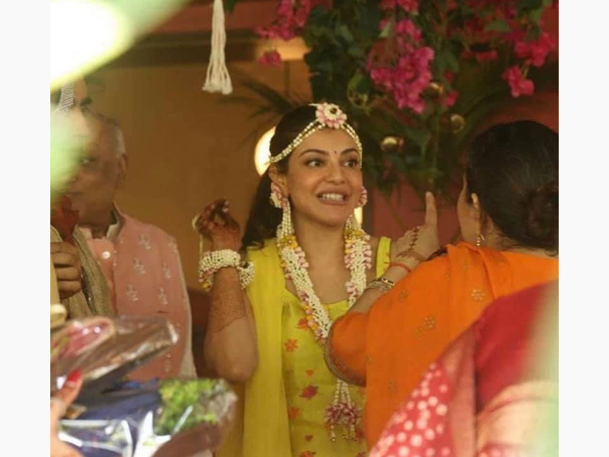 Kajal Aggarwal shares images of Haldi ceremony Photo Gallery - Sakshi9