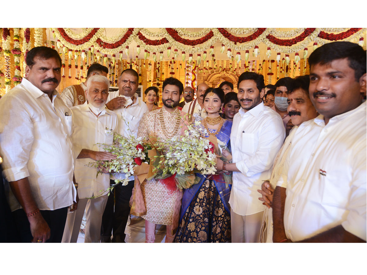 AP CM Jagan Attends Karanam Dharmasri Daughter Marriage Photo Gallery - Sakshi1