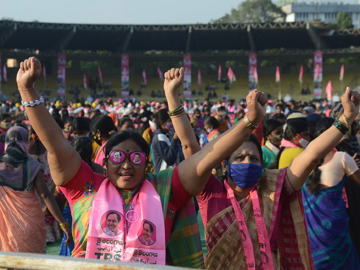 GHMC Elections 2020 KCR Meeting In LB Stadium - Sakshi2