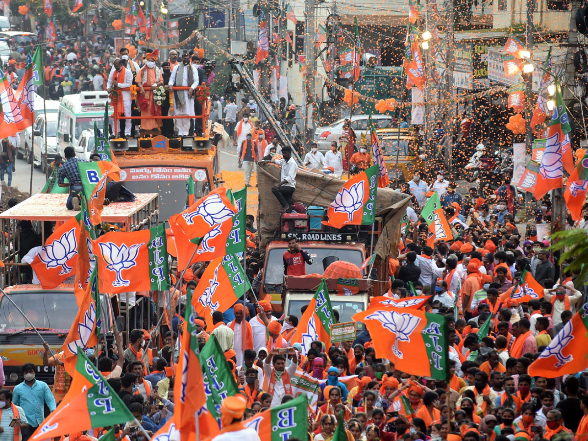 GHMC Elections 2020 UP Cm Yogi Adiyanath Road Show In Hyderabad - Sakshi36