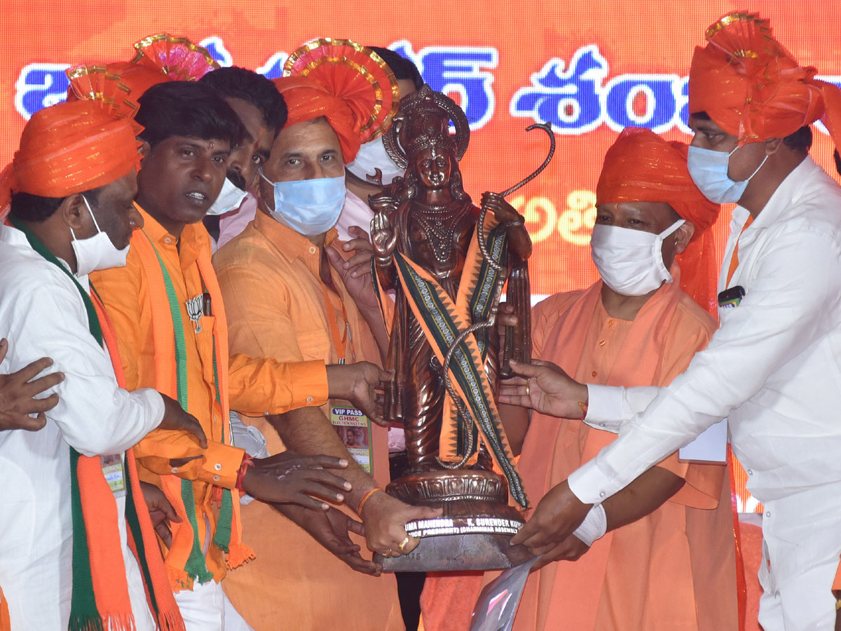 GHMC Elections 2020 UP Cm Yogi Adiyanath Road Show In Hyderabad - Sakshi47