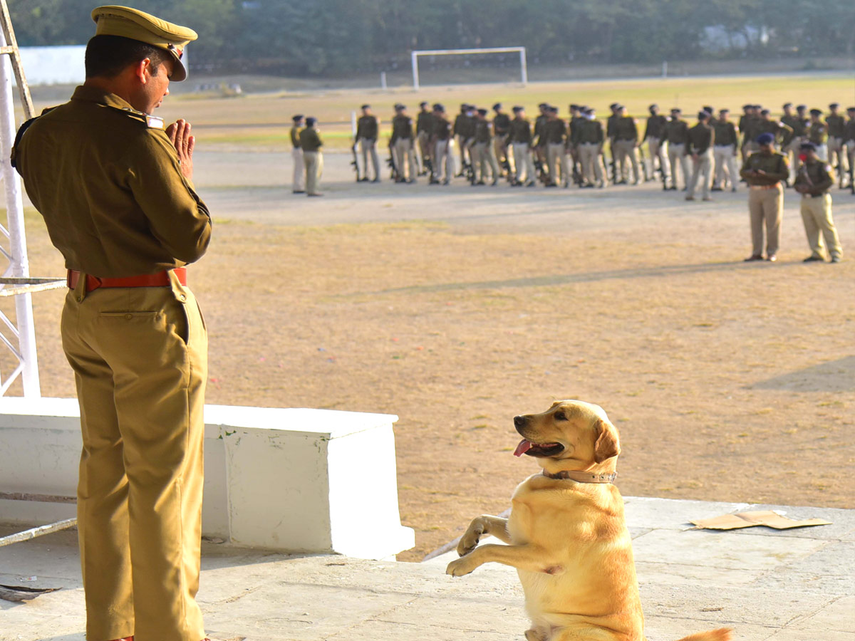 Railway police conducting rehearsals at the railway ground in Secunderabad on the occasion of Republic Day. - Sakshi4