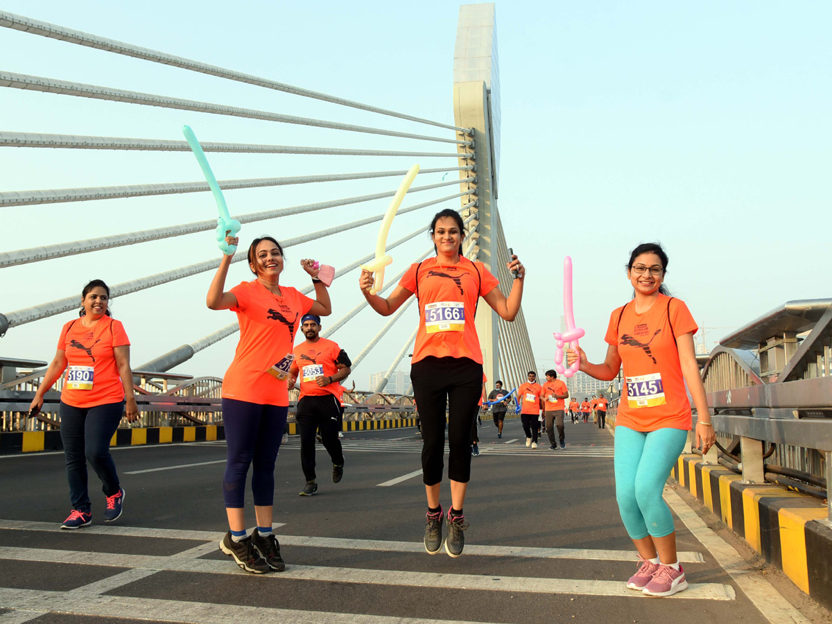 10km and 5km Runs Held at Hyderabad Cable Bridge - Sakshi1