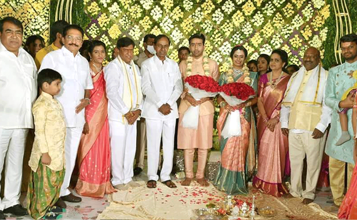 Cm kcr attended vinod kumar son engagement Function Photes  - Sakshi2