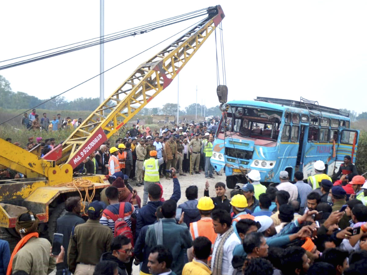 Bus Falls Into Canal 54 Passengers Onboard Madhya Pradesh Photos - Sakshi11