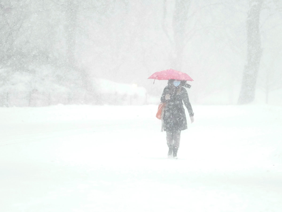 Scary Blizzard in New York city, USA (Feb 01, 2021) Snow Storm in Central New York - Sakshi2