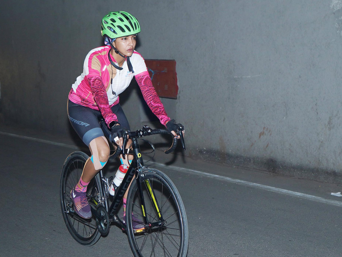 Manchu Lakshmi Completes 100km Cycle Ride Photo Gallery - Sakshi1