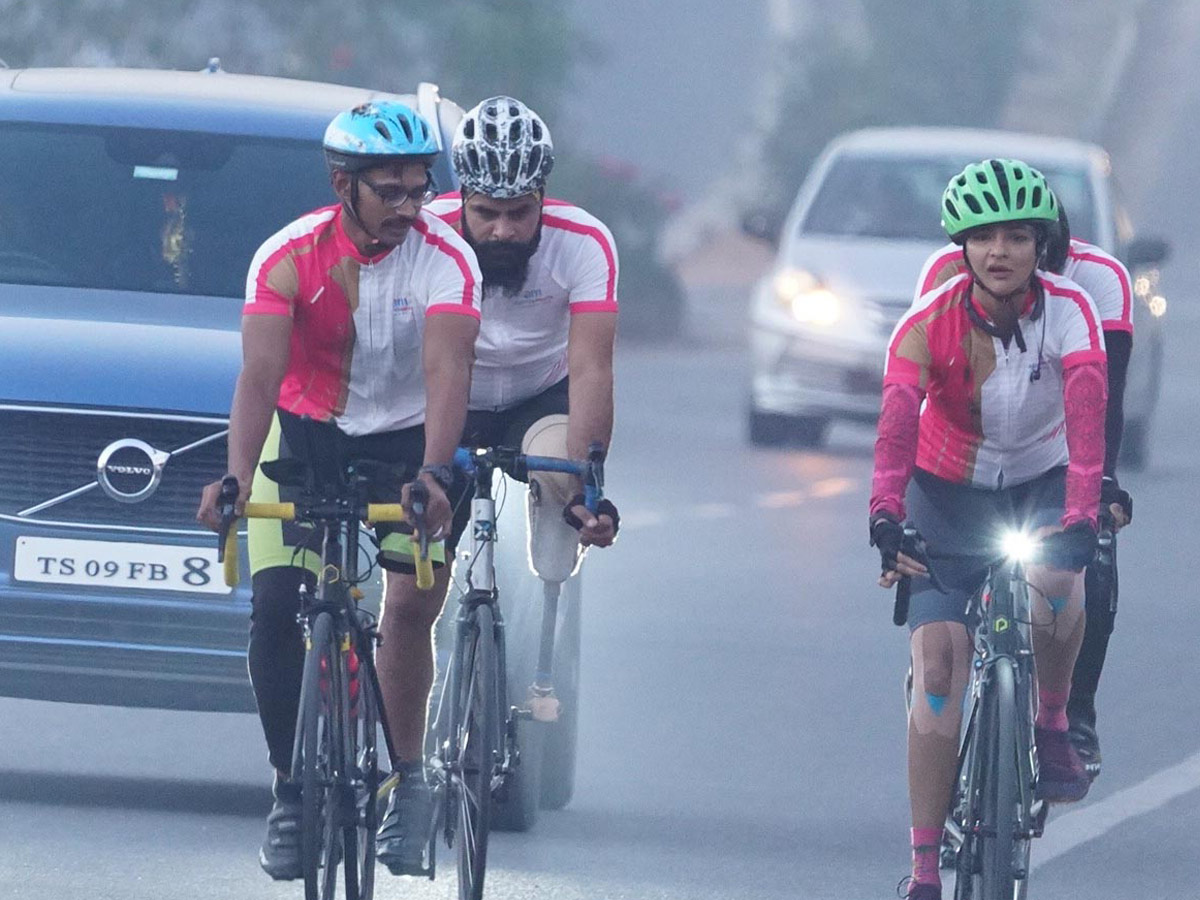 Manchu Lakshmi Completes 100km Cycle Ride Photo Gallery - Sakshi4