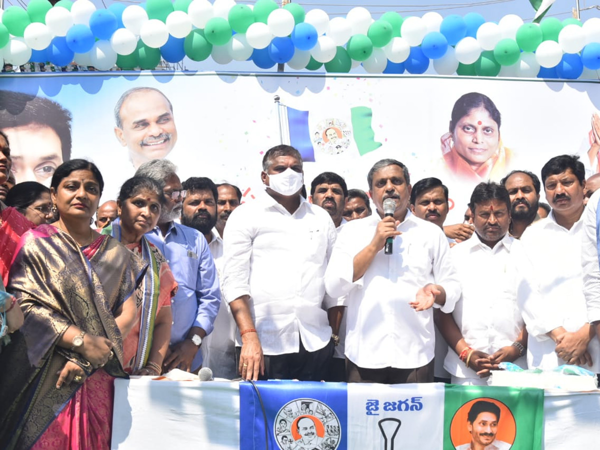 YSR Congress Party 11th Foundation Day Celebrations At Party Office - Sakshi1