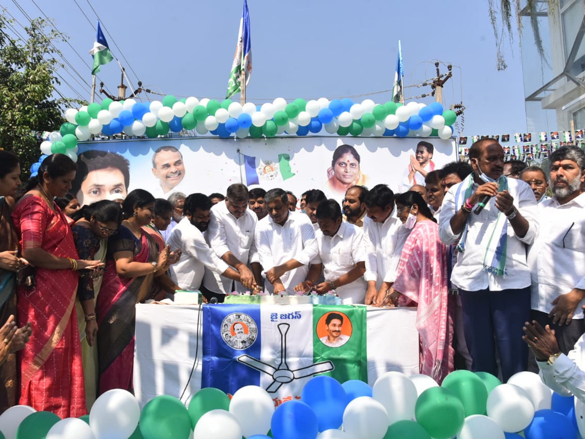 YSR Congress Party 11th Foundation Day Celebrations At Party Office - Sakshi4