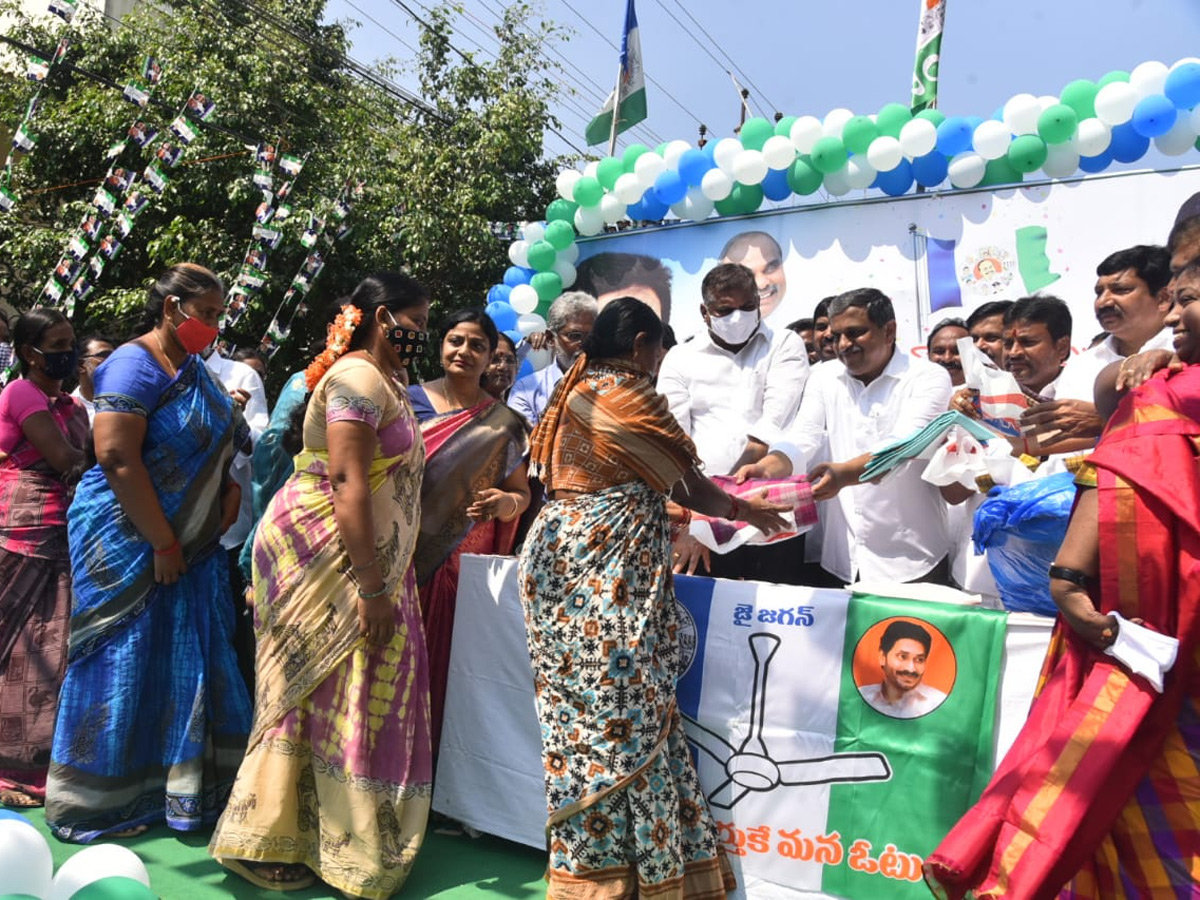 YSR Congress Party 11th Foundation Day Celebrations At Party Office - Sakshi5