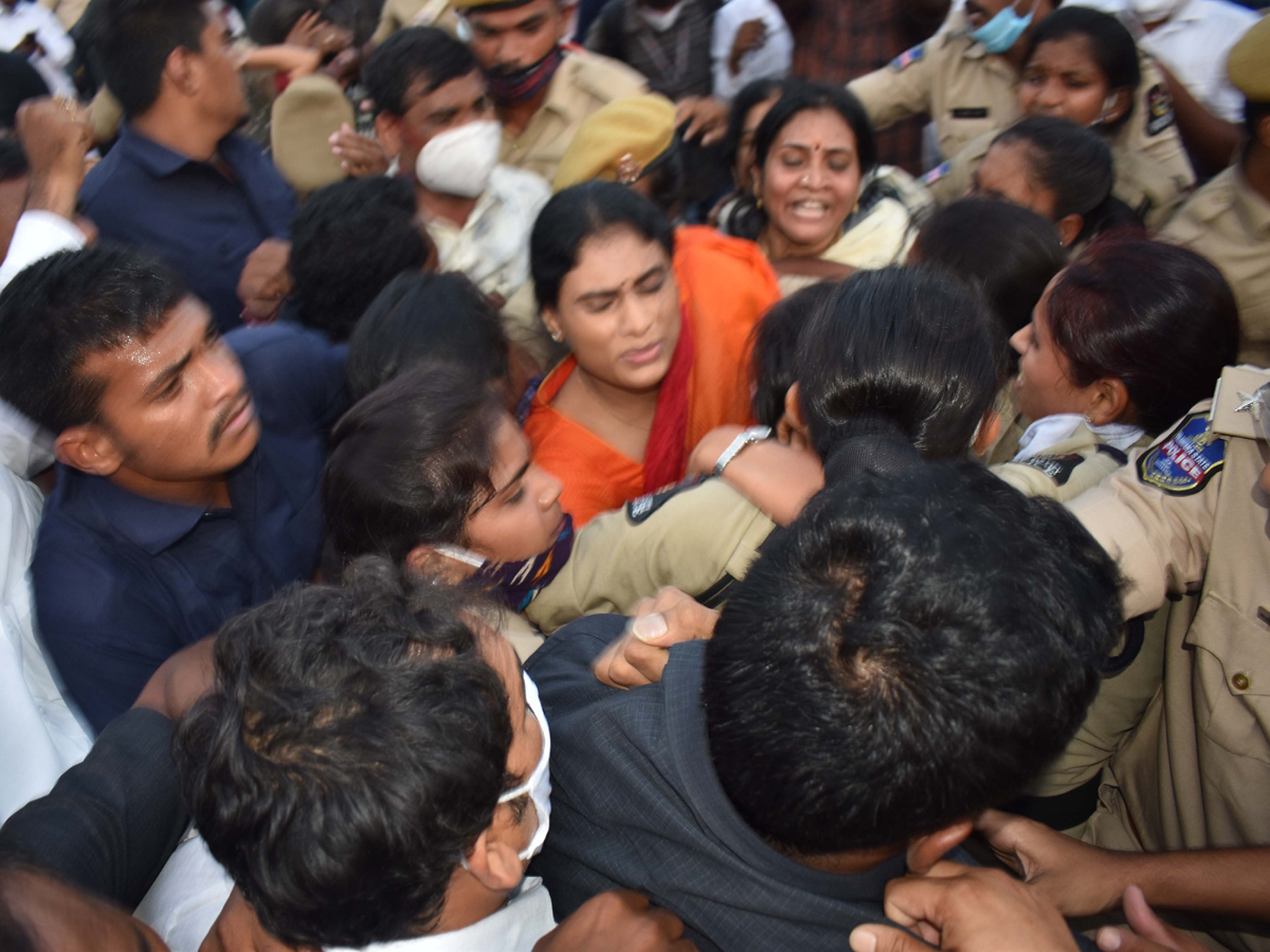 YS Sharmila deeksha At Indira Park - Sakshi24