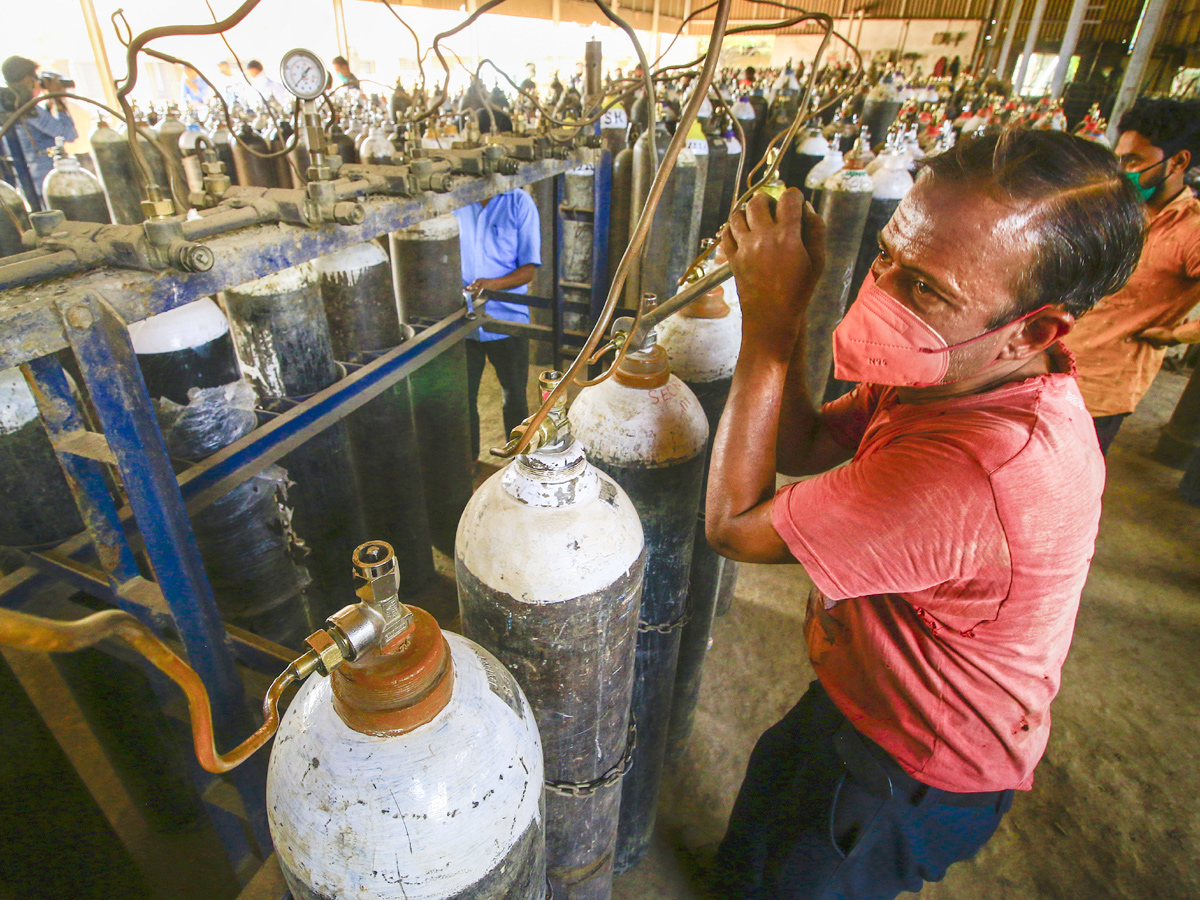 Oxygen supply for industries to be diverted to hospitals Photo Gallery - Sakshi1