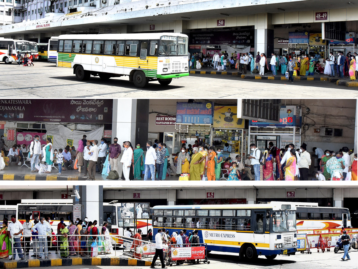 Huge Crowd in Vijayawada Bus Station Photo Gallery - Sakshi1