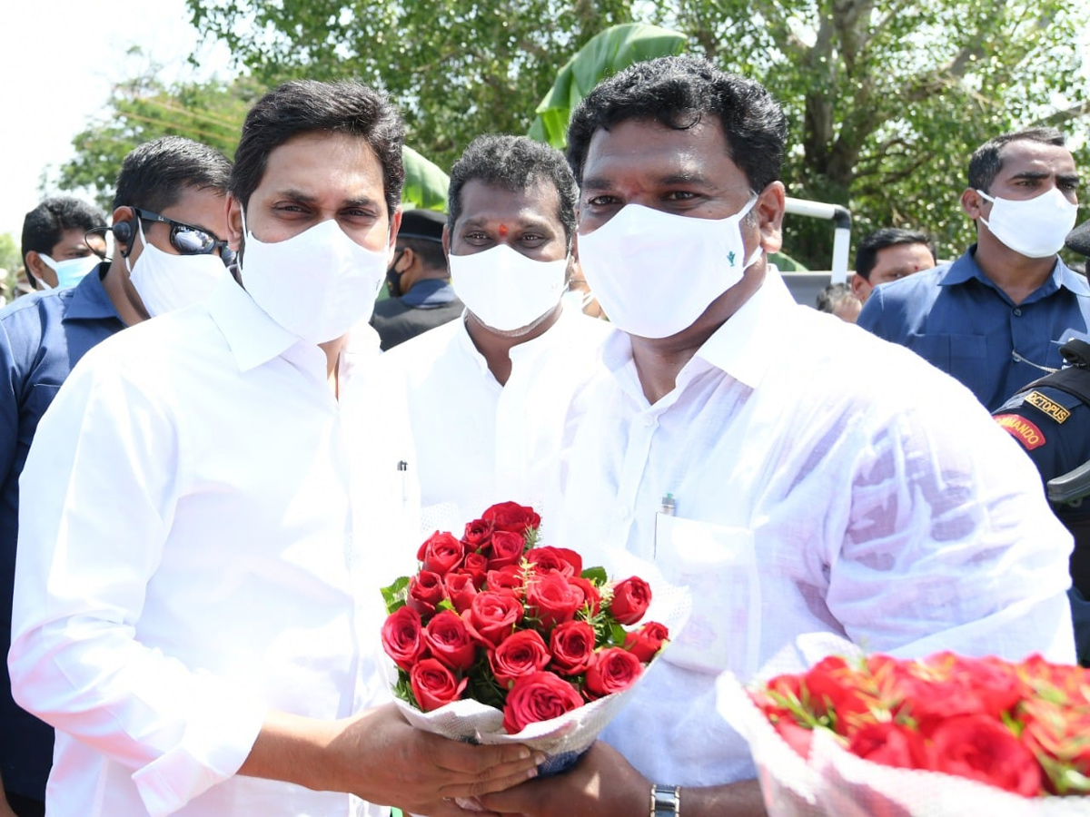 CM YS Jagan Lays Foundation Stone For Krishna River Karakatta - Sakshi17