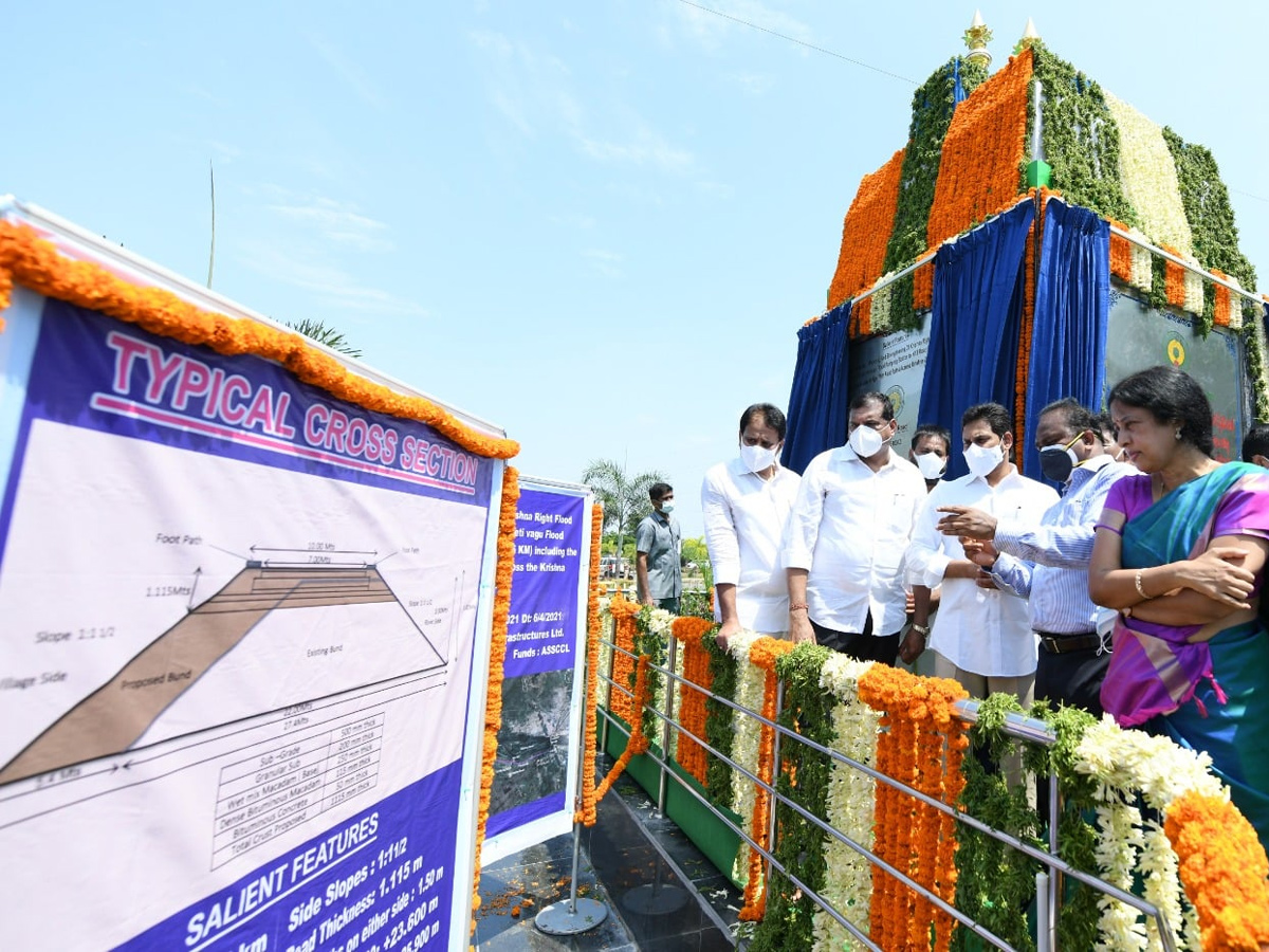 CM YS Jagan Lays Foundation Stone For Krishna River Karakatta - Sakshi4