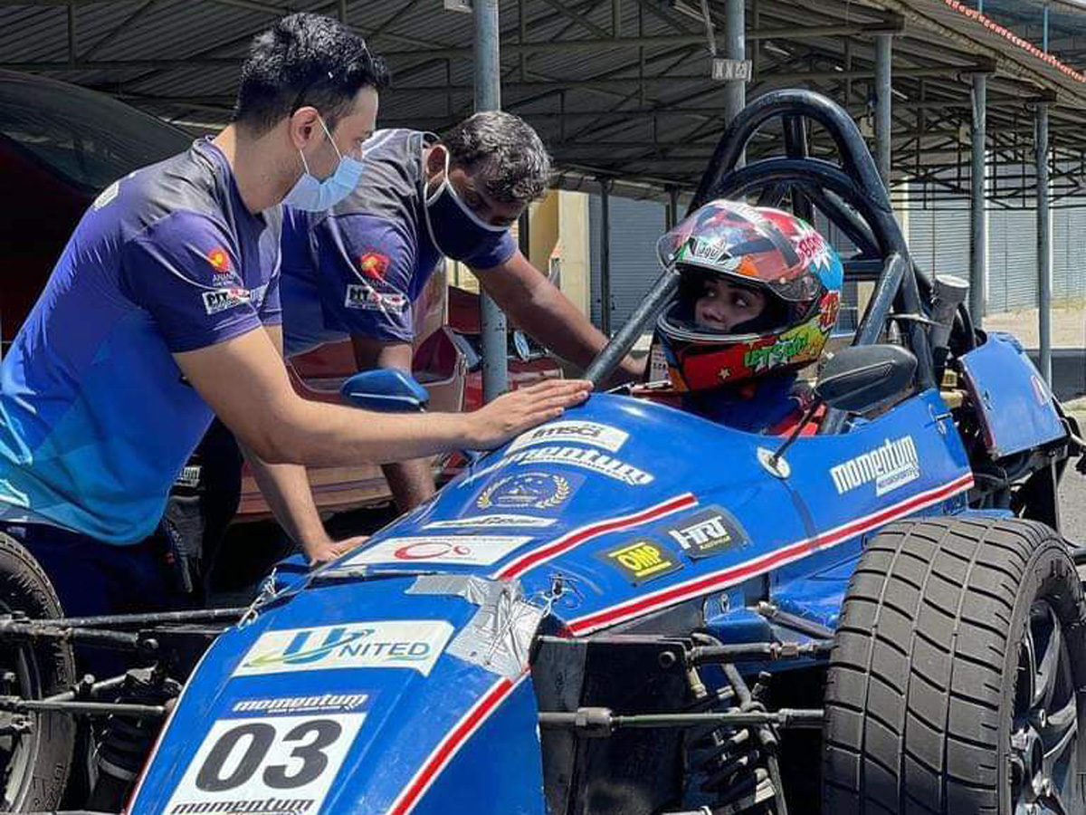 Nivetha Pethuraj has completed Level 1 of the Formula race car - Sakshi11