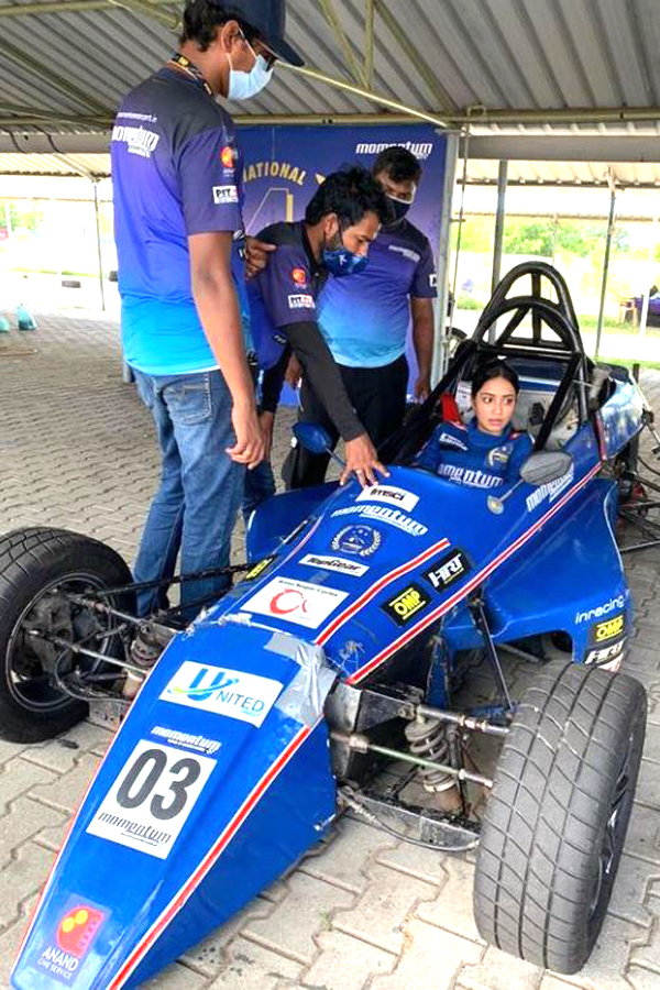 Nivetha Pethuraj has completed Level 1 of the Formula race car - Sakshi12