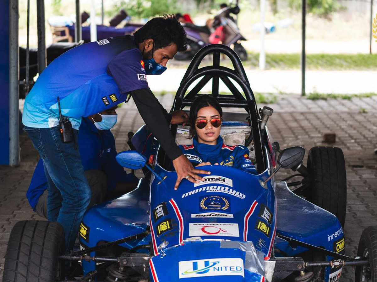 Nivetha Pethuraj has completed Level 1 of the Formula race car - Sakshi5