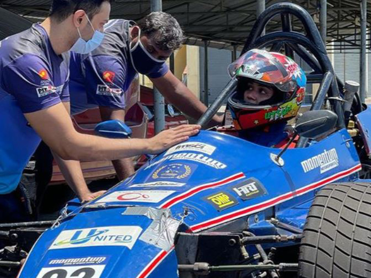 Nivetha Pethuraj has completed Level 1 of the Formula race car - Sakshi8