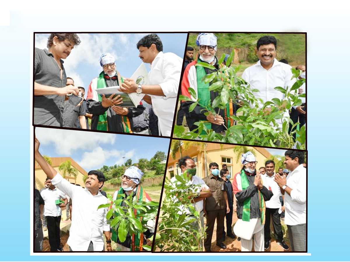 Amitabh Bachchan Join Green India Challenge with Nagarjuna and MP Santhosh Kumar Photo Gallery - Sakshi1