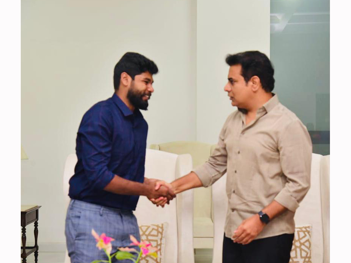 Minister Puvvada Ajay Along With His Son Meets KTR,Jr NTR And Megastar Chiranjeevi Photo Gallery - Sakshi9