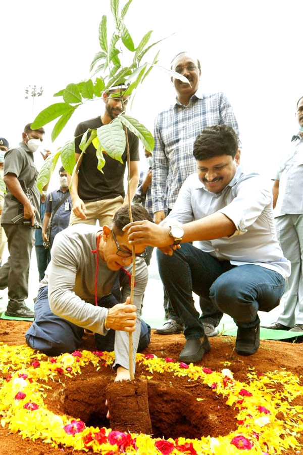 Aamir Khan and Akkineni Naga Chaitanya Participated in Green India Challenge Photo Gallery - Sakshi11