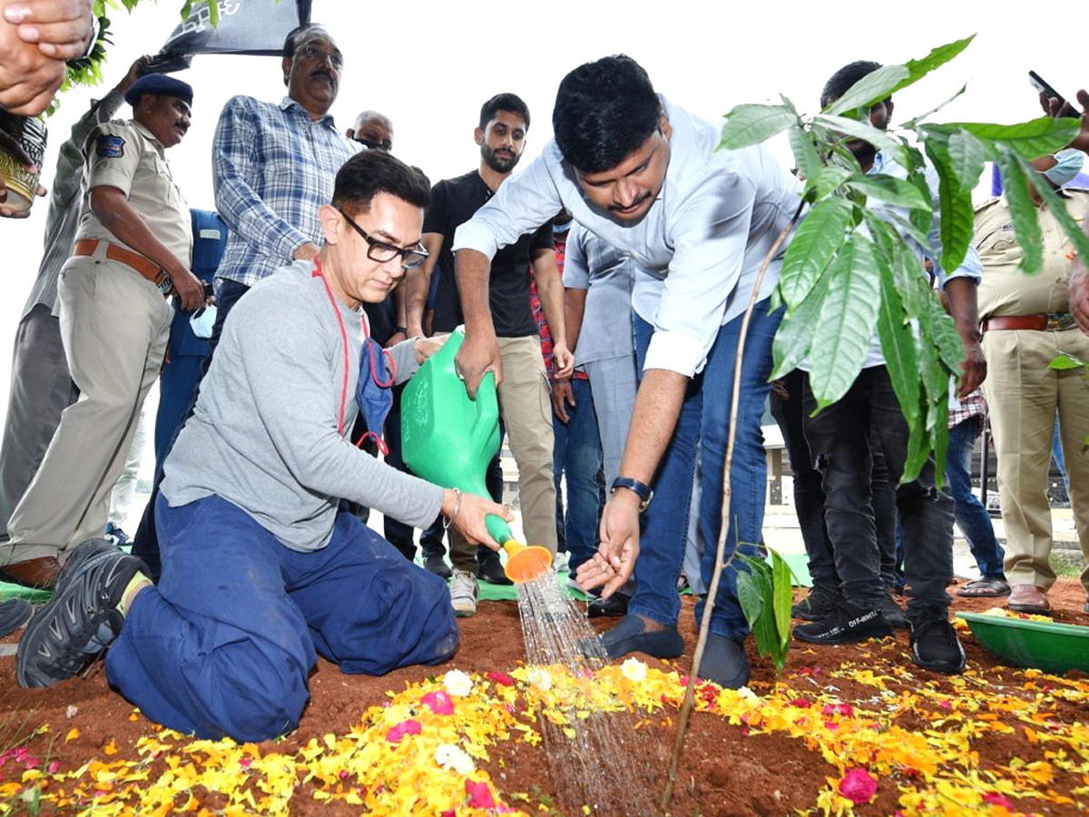 Aamir Khan and Akkineni Naga Chaitanya Participated in Green India Challenge Photo Gallery - Sakshi7