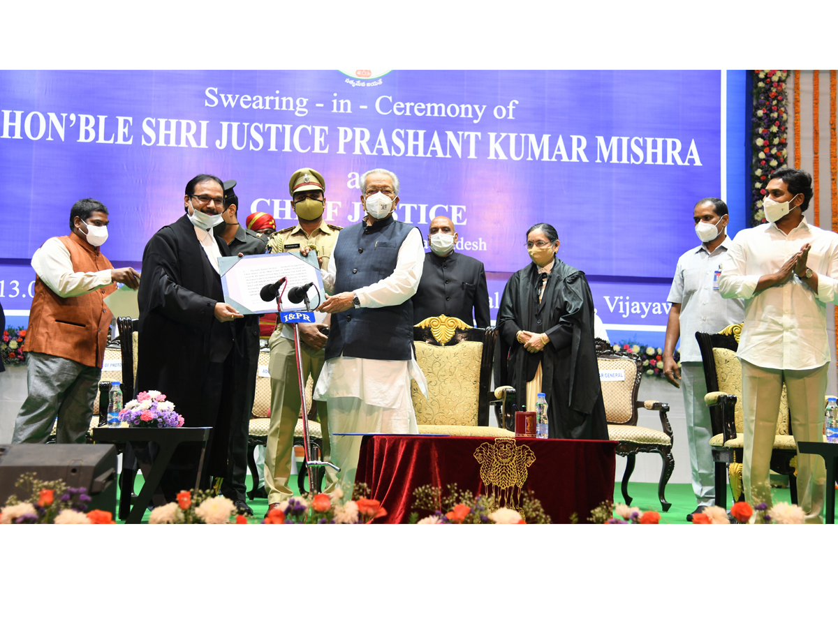 Justice Prashant Kumar Mishra Takes Oath As AP High Court Chief Justice Photo Gallery - Sakshi5