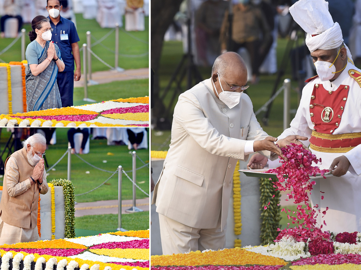 Photos: Leaders Pay Tribute To Mahatma Gandhi In His 152 Birth Anniversary - Sakshi1