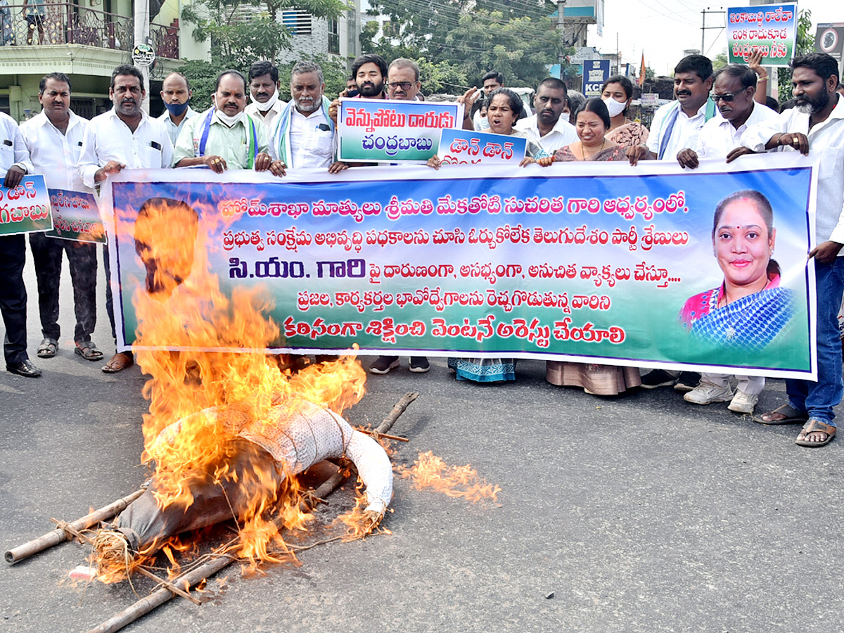 YSR Congress Party Activists Fires On TDP Photos - Sakshi18