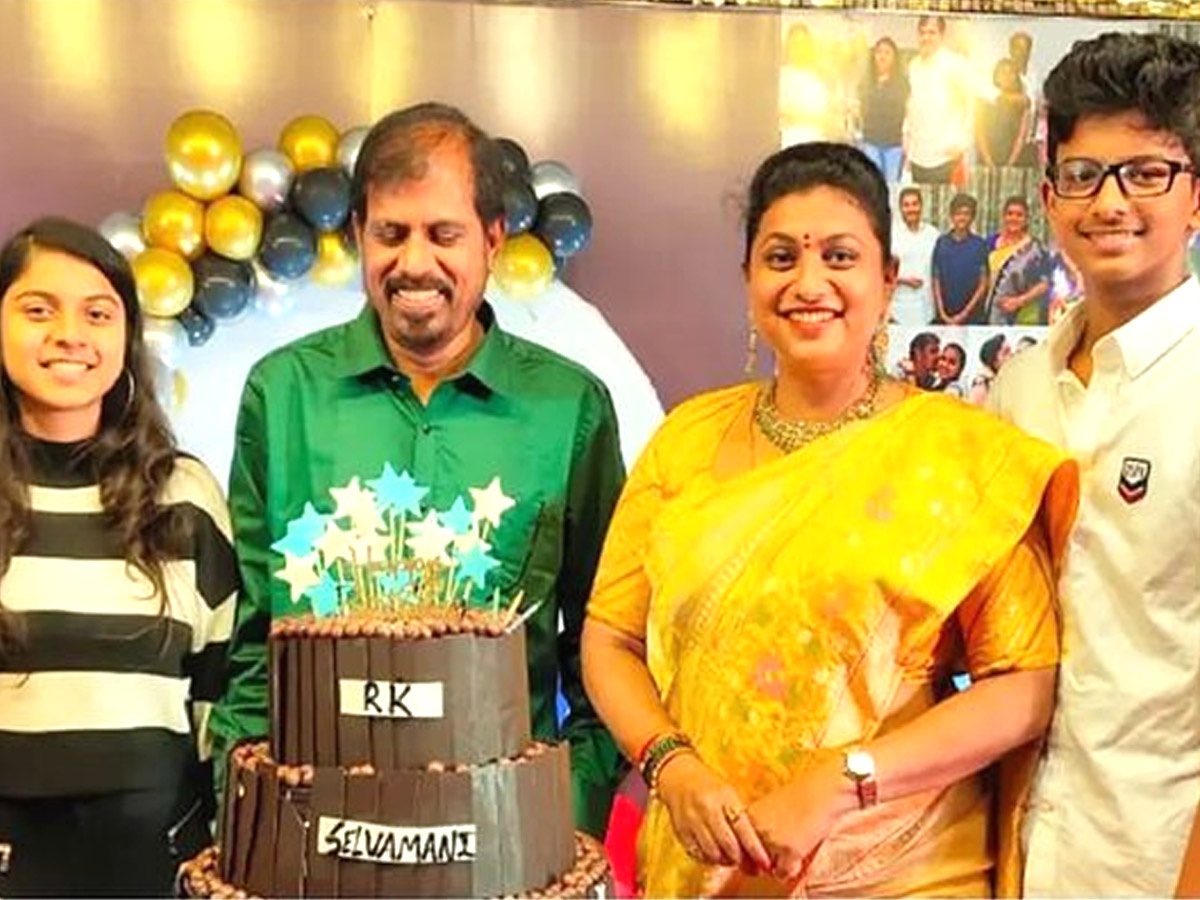 MLA Roja Husband RK Selvamani Birthday Celebrations Photo Gallery - Sakshi2