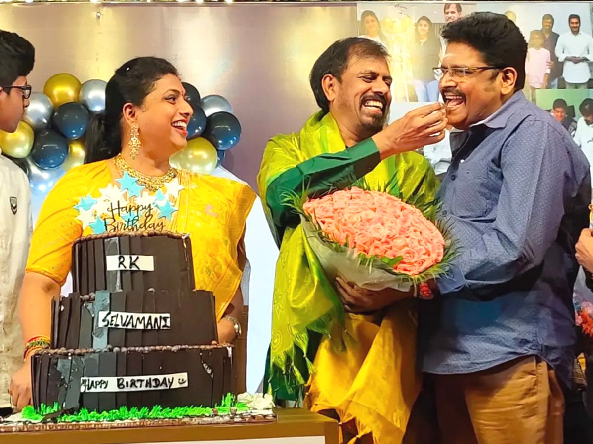 MLA Roja Husband RK Selvamani Birthday Celebrations Photo Gallery - Sakshi7