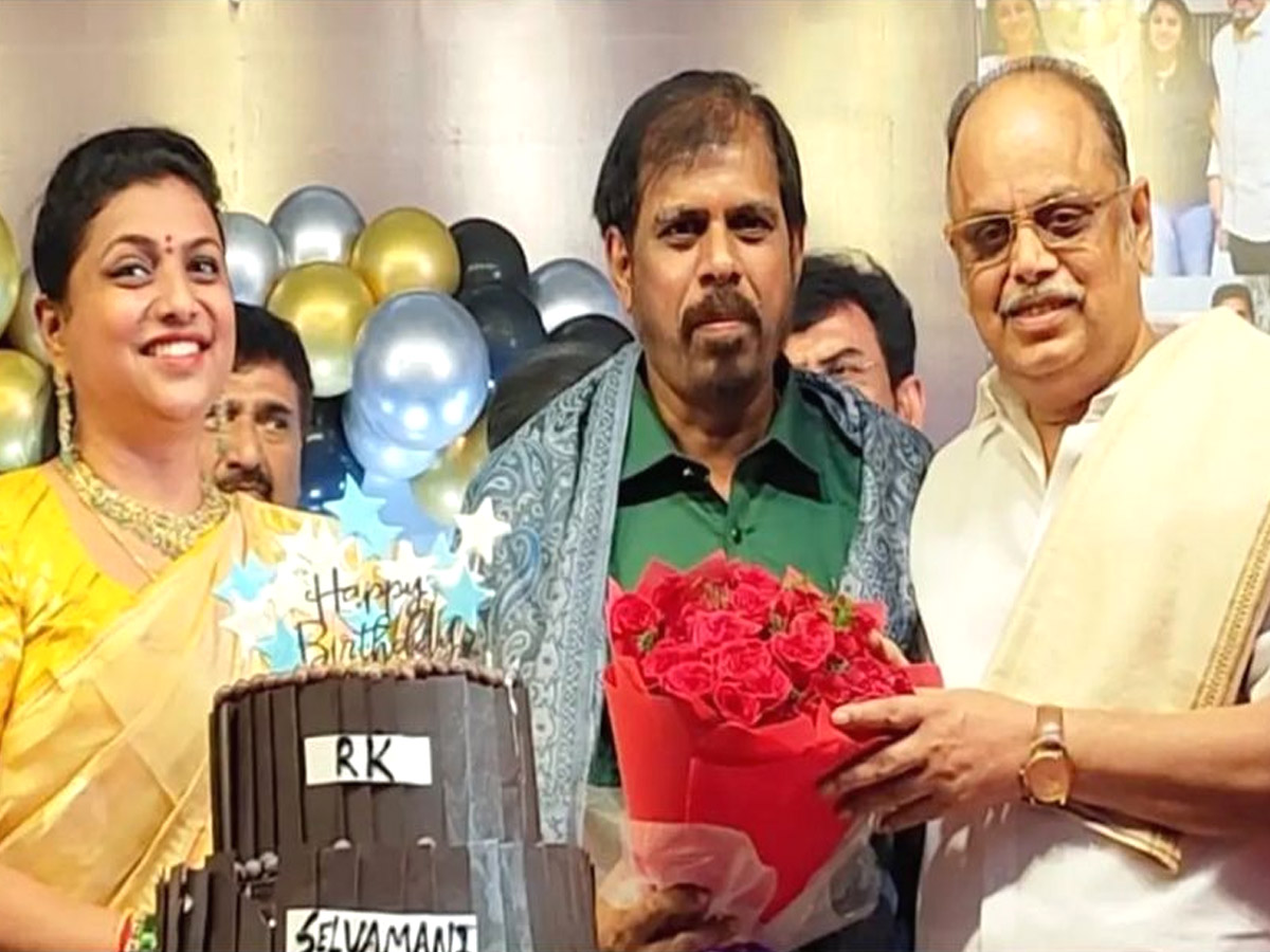 MLA Roja Husband RK Selvamani Birthday Celebrations Photo Gallery - Sakshi8