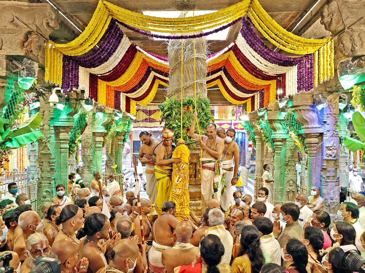 Srivari Brahmotsavam: Dhwaja Arohanam At Tirumala - Sakshi2