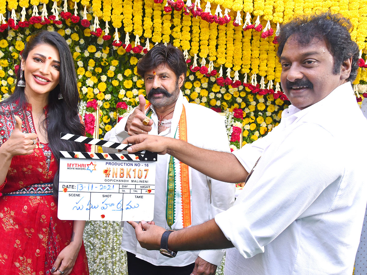 Balakrishna and Director Gopichand Malineni Movie Nbk 107Pooja Ceremony - Sakshi1