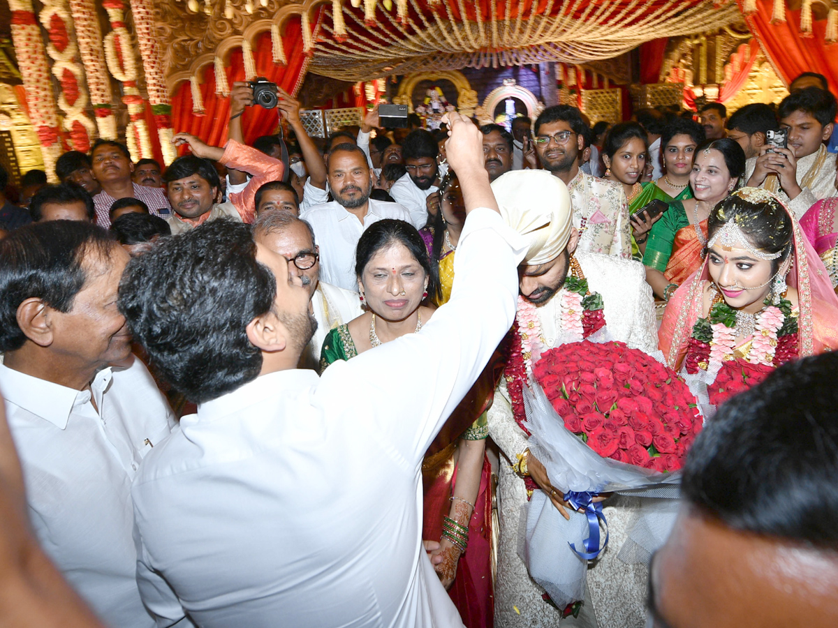 CM YS Jagan & CM KCR Attends Speaker Pocharam Srinivas Reddy Grand Daughter Marriage Photo Gallery - Sakshi14