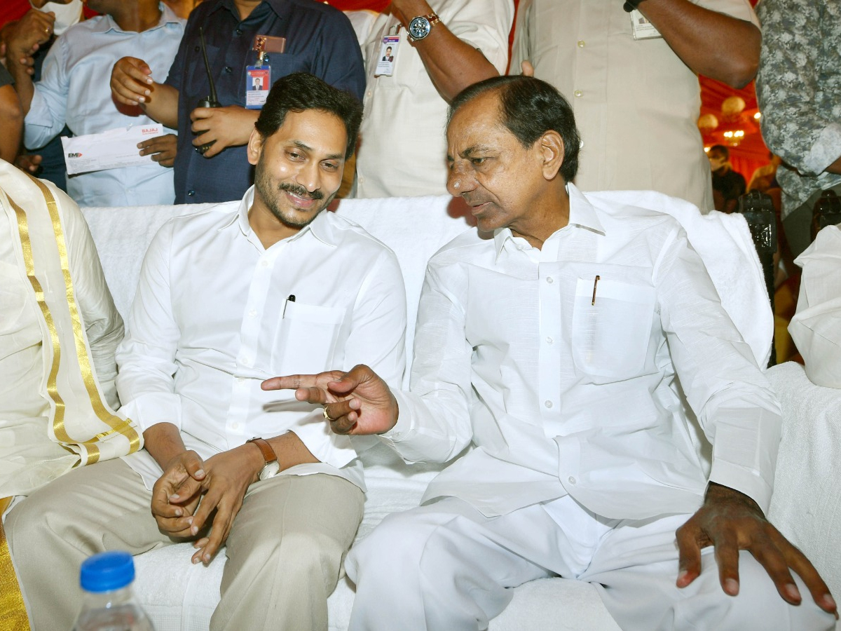 CM YS Jagan & CM KCR Attends Speaker Pocharam Srinivas Reddy Grand Daughter Marriage Photo Gallery - Sakshi11