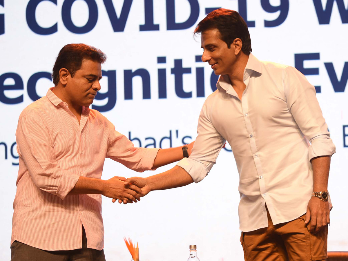 Minister KTR at TSIG Covid 19 Warriors Event at HICC Hyderabad Photo Gallery - Sakshi13