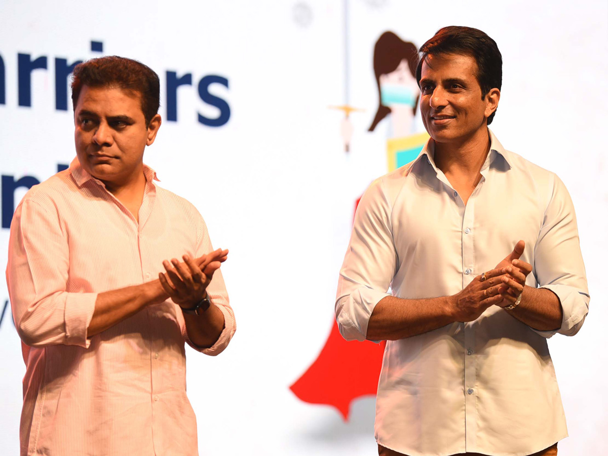 Minister KTR at TSIG Covid 19 Warriors Event at HICC Hyderabad Photo Gallery - Sakshi4