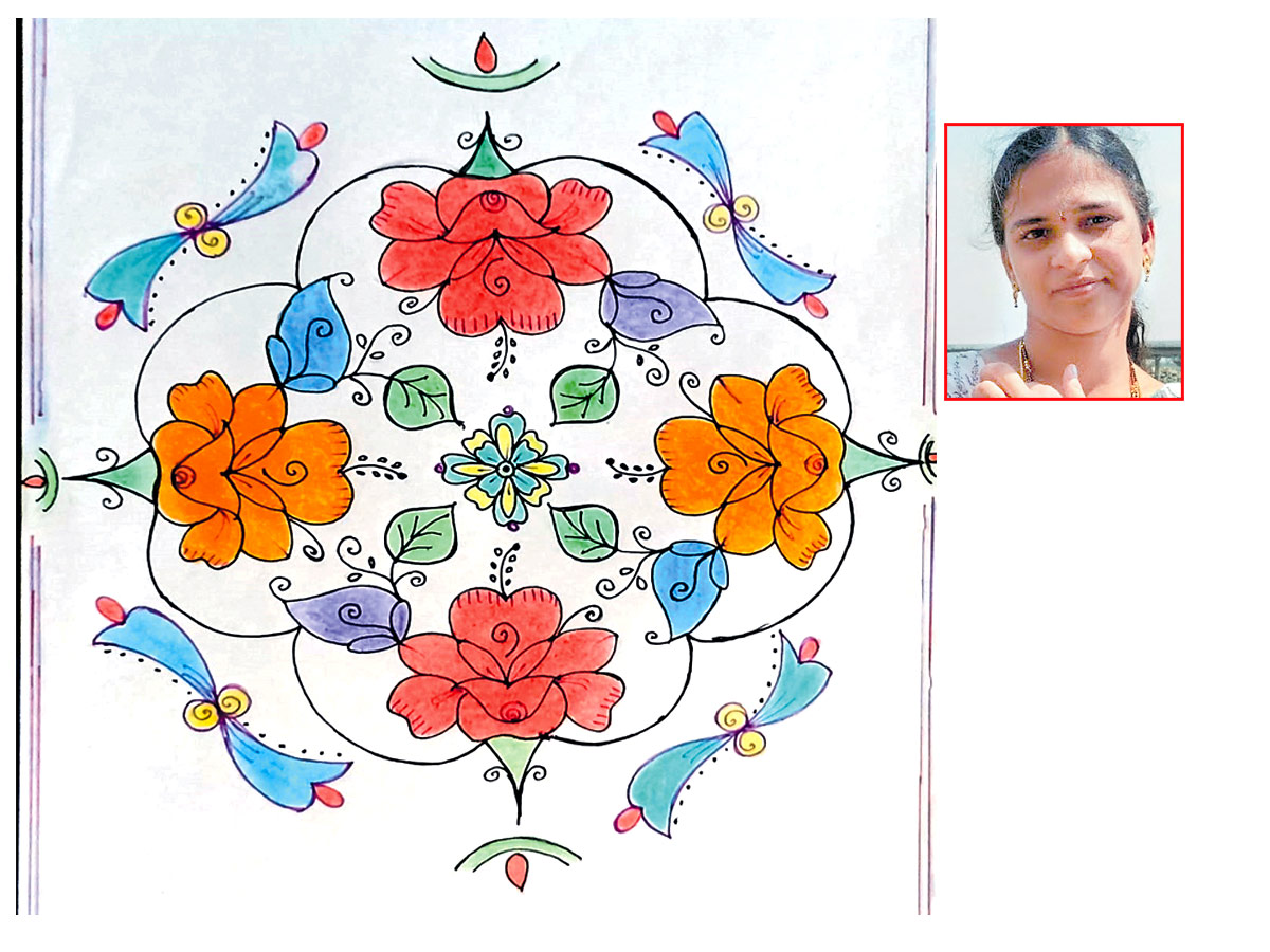 Sankranthi 2022 Muggulu: Attractive Sankranthi Special Rangoli Designs - Sakshi45